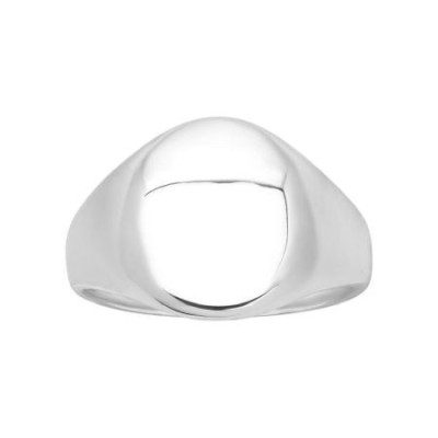Sello de Plata Ovalado Liso