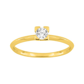 Solitario 18 ktes. brillante natural 0,20 ct.
