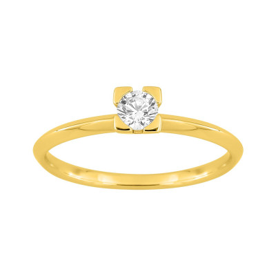Solitario 18 ktes. brillante natural 0,20 ct.
