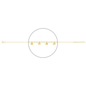 Pulsera tobillera Oro 18K | Tobillera de oro 750 mls