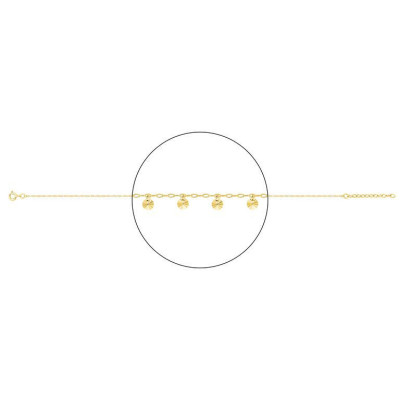 Pulsera tobillera Oro 18K | Tobillera de oro 750 mls