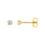 Gold Earrings | 18K Gold - Claw Setting with Zirconia | Elegance and Shine