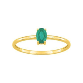 Anillo oro 18 kts. Esmeralda