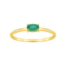 Anillo oro 18 kts. Esmeralda