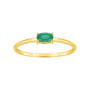 Anillo oro 18 kts. Esmeralda