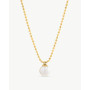 Collar Dorado con Colgante de Perla Tiny Dots