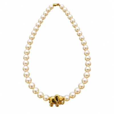 Collar Perla  Majorica Elefante