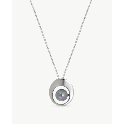 Collar con Colgante Perla Gris Petra