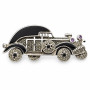 Broche Solapa Plata y Marcasitas