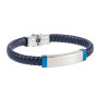 Pulsera de cuero y acero Duward