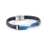 Pulsera de cuero y acero Duward