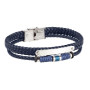 Pulsera de cuero y acero Duward