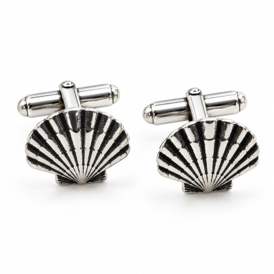 Azabache Jet Silver Cufflinks - Montero Joyeros