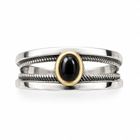 Azabache Silver Ring - Montero Joyeros