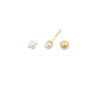 PENDIENTES ORO GARRAS PERLA 4MM.TUERCA