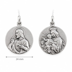 Medalla de Plata Escapulario 24 mm.