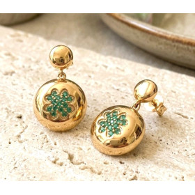 Pendientes Plata Chapada Trebol