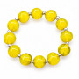 Pulsera Cristal Bolitas Plata Elastica