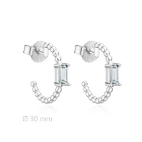 Pendientes Plata Aro Circonita