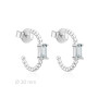 Pendientes Plata Aro Circonita