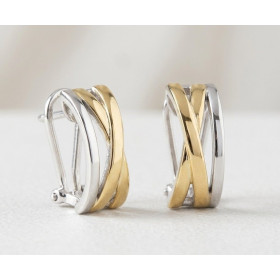 Pendientes Plata Bicolor