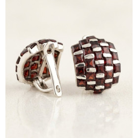 Pendientes Plata y Granates