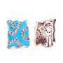 Pendientes Plata Esmalte y Circonitas