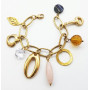 Pulsera Plata Chapada Colgantes