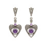 Pendientes Plata Marcasitas y Amatista