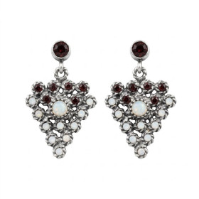 Pendientes Plata Piedras Color
