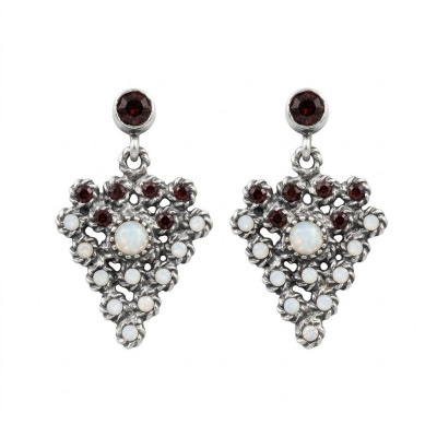 Pendientes Plata Piedras Color