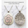 Colgante Plata Esmalte Flor Circonitas