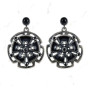 Pendientes Plata Circonitas y Esmalte
