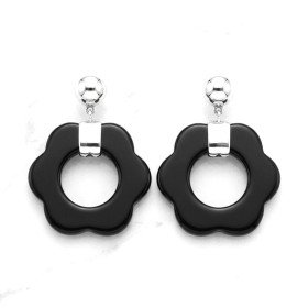 Pendientes Plata Flor Piedra
