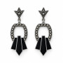 Pendientes Plata Marcasitas y Esmalte
