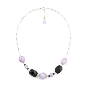 Collar Plata Amatista y Onix
