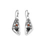 Pendientes Plata, Azabache y Coral