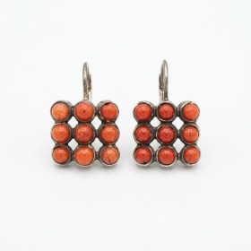 Pendientes Plata Cobriza Corales