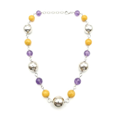 Collar Plata Piedras Naturales