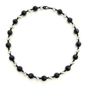Collar Onice Facetado y Perlas