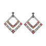 Pendientes Plata Piedras Color