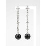 Pendientes Plata Circonitas y Onice Facetado