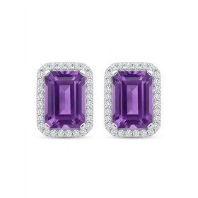 Pendientes Plata Amatista