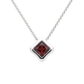 Collar Plata Colgante con Granate