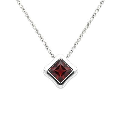 Collar Plata Colgante con Granate