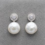 Silver Earrings and Natural Pearl | Pure Elegance
