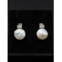 Pendientes Plata con Perla Natural Barroca y Circonita