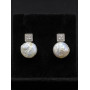 Pendientes Plata con Perla Natural Barroca y Circonitas