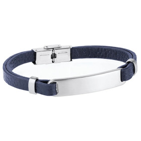 Pulsera de cuero y acero Duward
