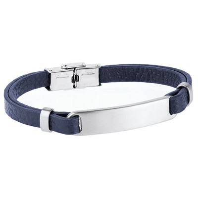 Pulsera de cuero y acero Duward